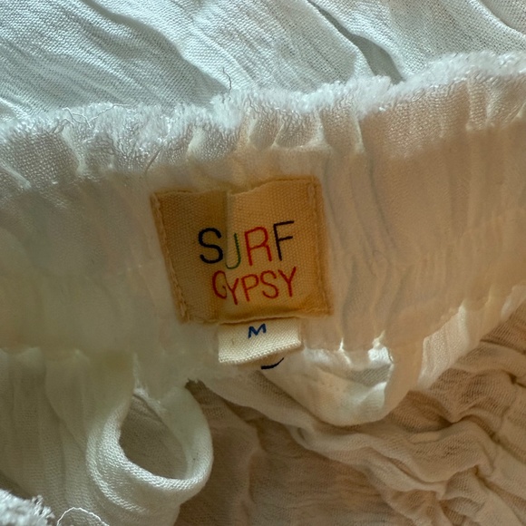 Surf Gypsy White Tassel off Shoulder Cover Up Dress MEDIUM - Picture 13 of 15